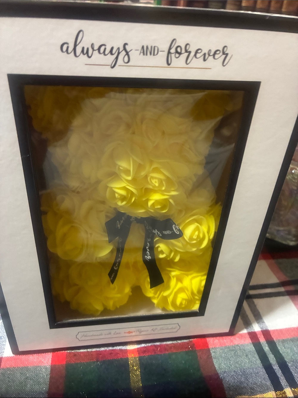 Always and Forever Yellow Rose Bear Home Accent by